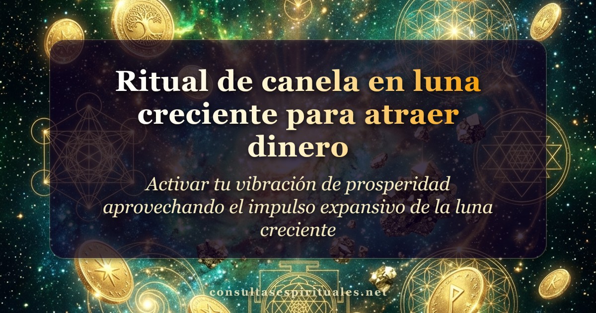 Canela en luna creciente para el dinero