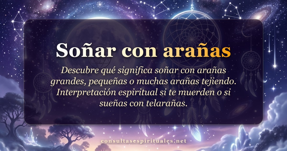 Qué significa soñar con arañas
