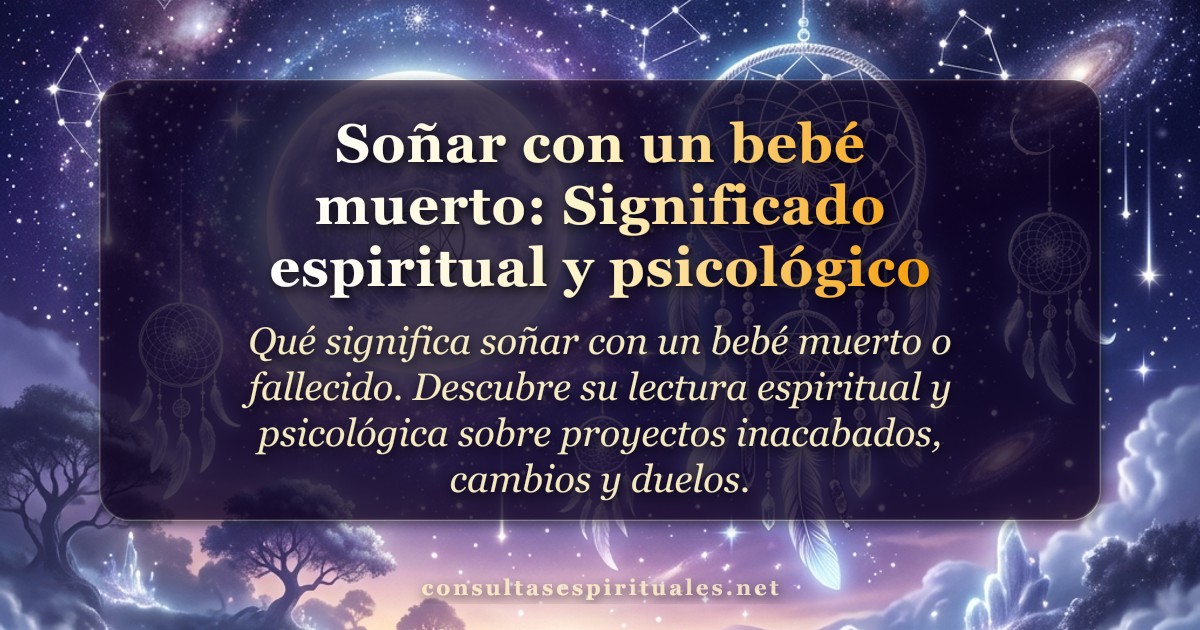 Significado de soñar con un bebé muerto